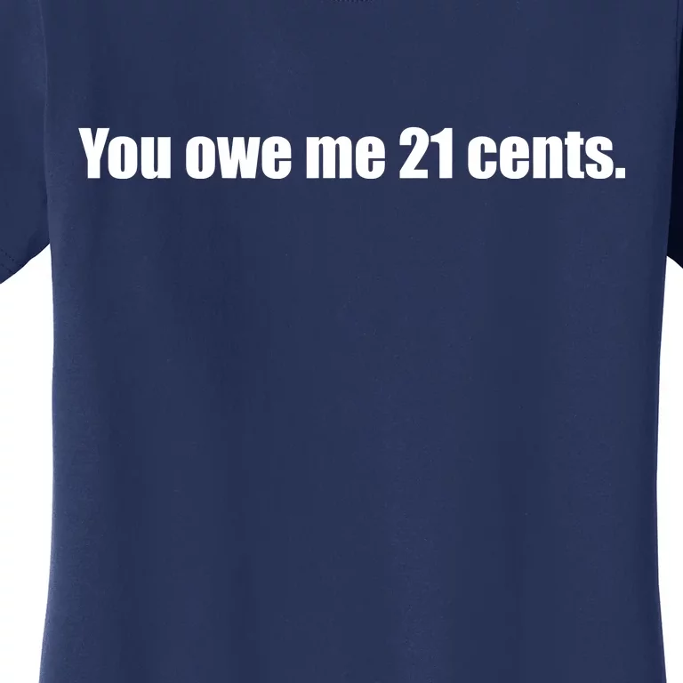 You Owe Me 21 Cents Bold Text - Feminist Women's T-Shirt