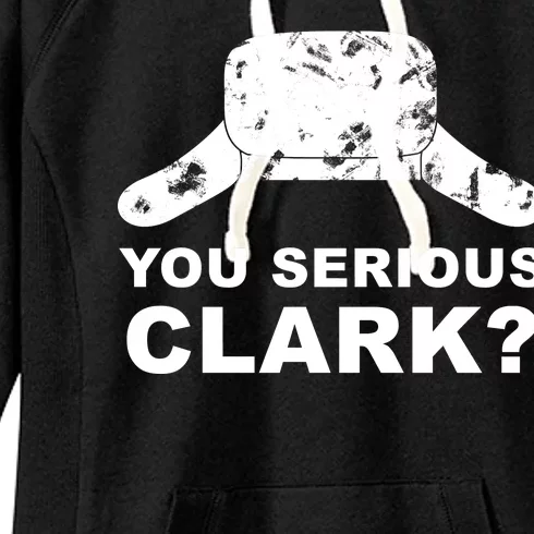 You Serious Clark Winter Hat Distress Women's Fleece Hoodie