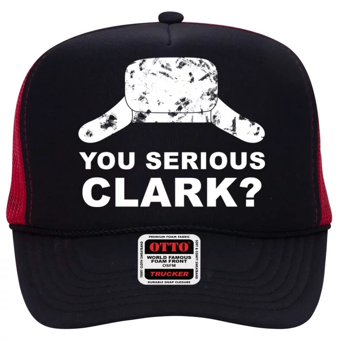 You Serious Clark Winter Hat Distress High Crown Mesh Trucker Hat