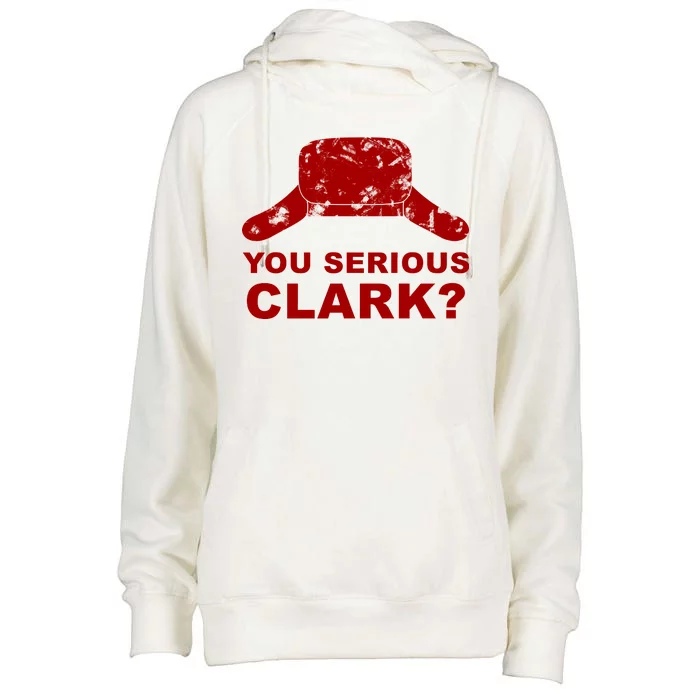 You Serious Clark Winter Hat Distress Womens Funnel Neck Pullover Hood