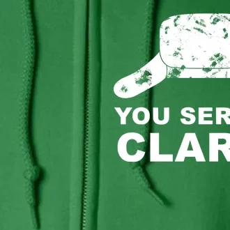 You Serious Clark Winter Hat Distress Full Zip Hoodie