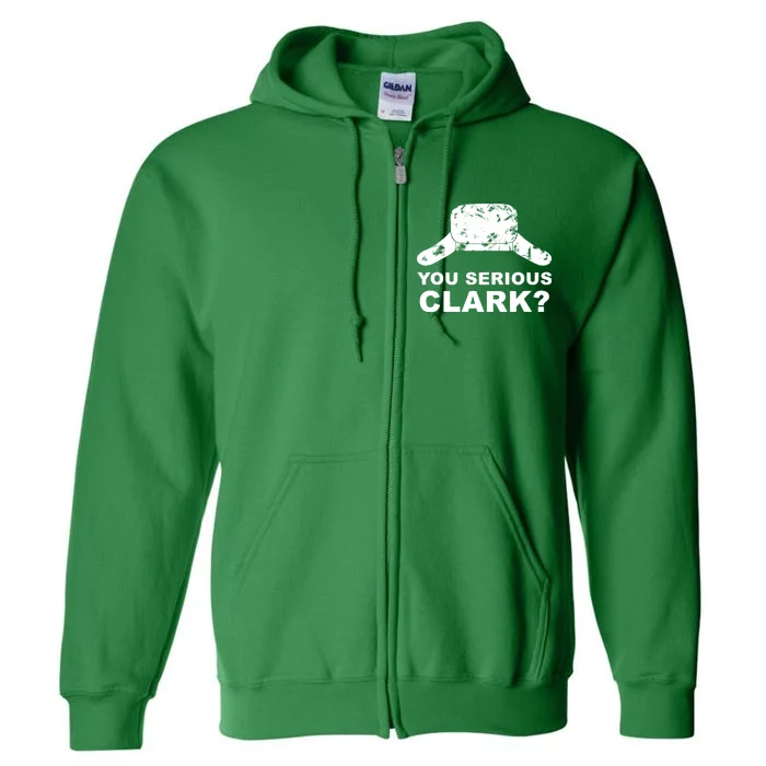 You Serious Clark Winter Hat Distress Full Zip Hoodie