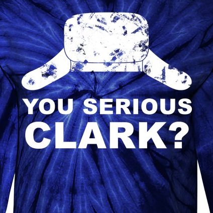 You Serious Clark Winter Hat Distress Tie-Dye Long Sleeve Shirt
