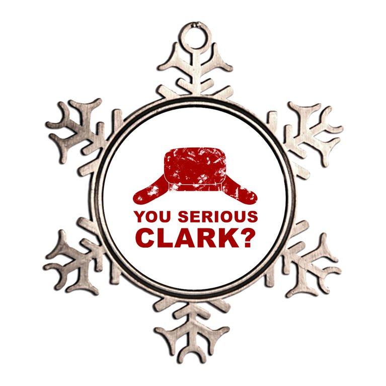 You Serious Clark Winter Hat Distress Metallic Star Ornament