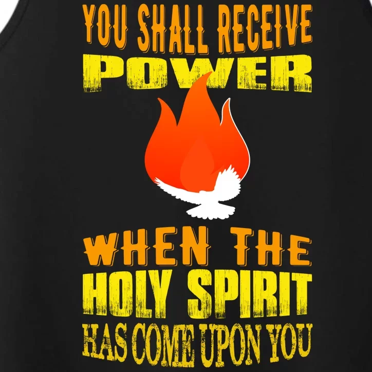 You shall receive power when the Holy Spirit has come upon you Acts 1:8 Performance Tank