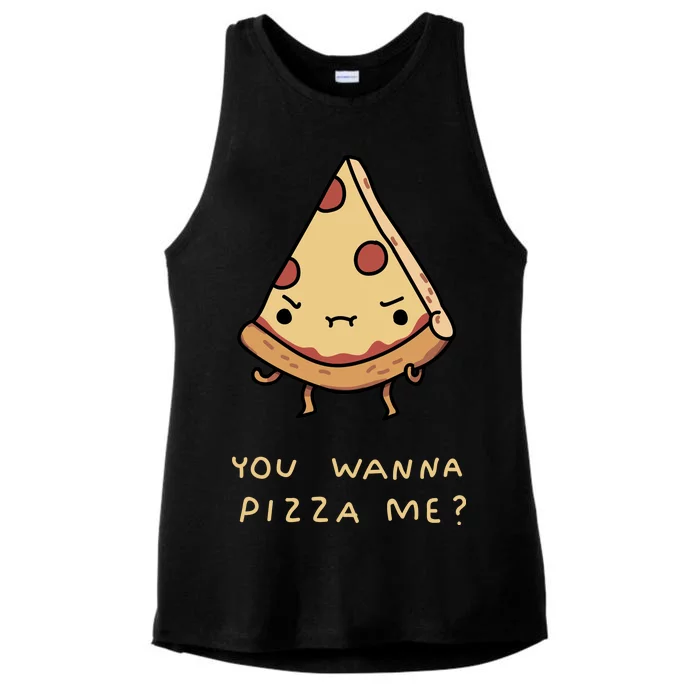 You Wanna Pizza Me? Ladies Tri-Blend Wicking Tank