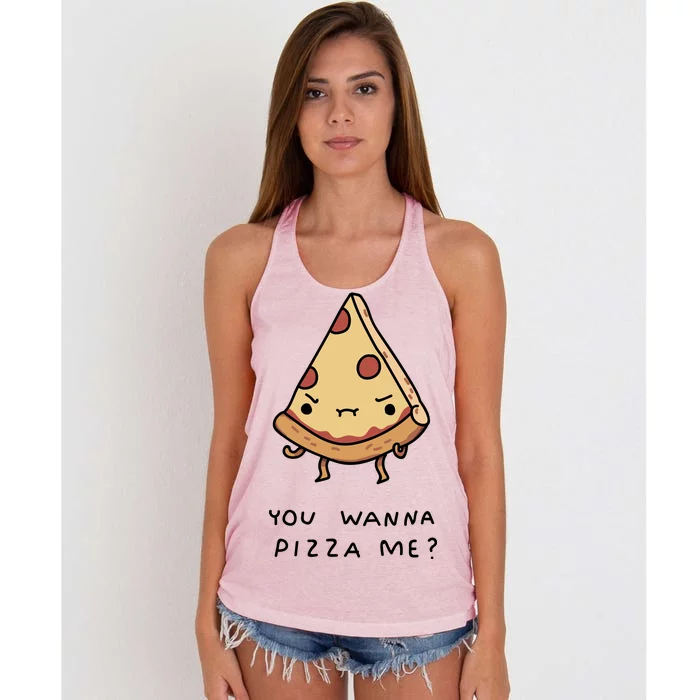 You Wanna Pizza Me? Women's Knotted Racerback Tank