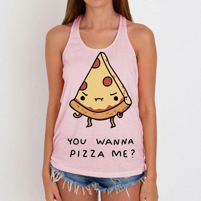 You Wanna Pizza Me? Women's Knotted Racerback Tank