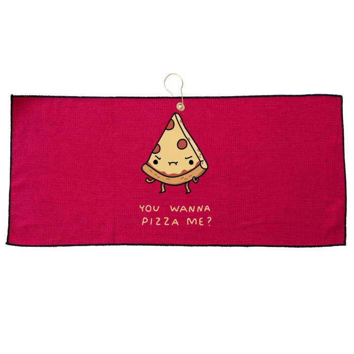 You Wanna Pizza Me? Large Microfiber Waffle Golf Towel