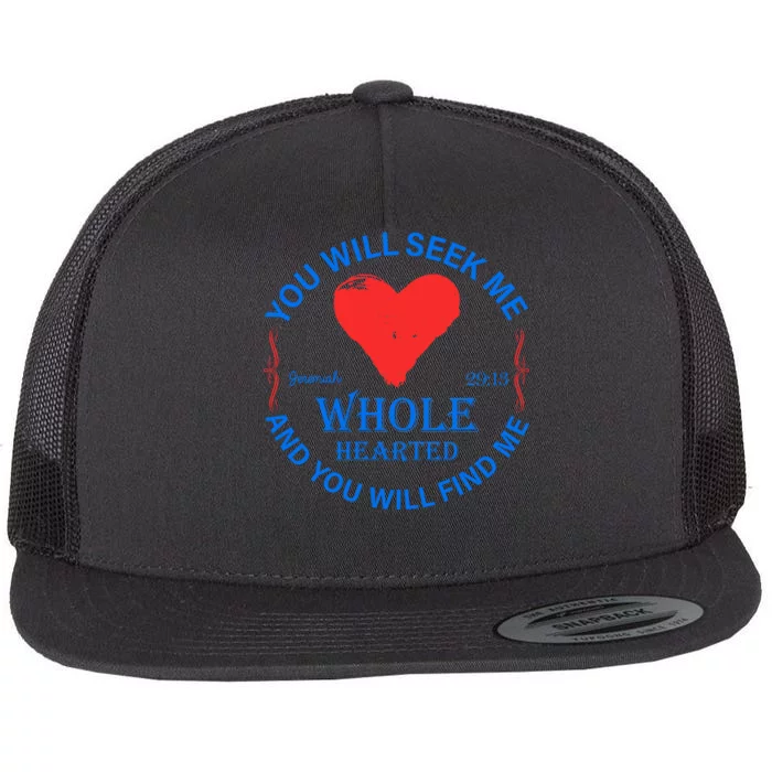 You Will Seek Me Gospel Verse Flat Bill Trucker Hat