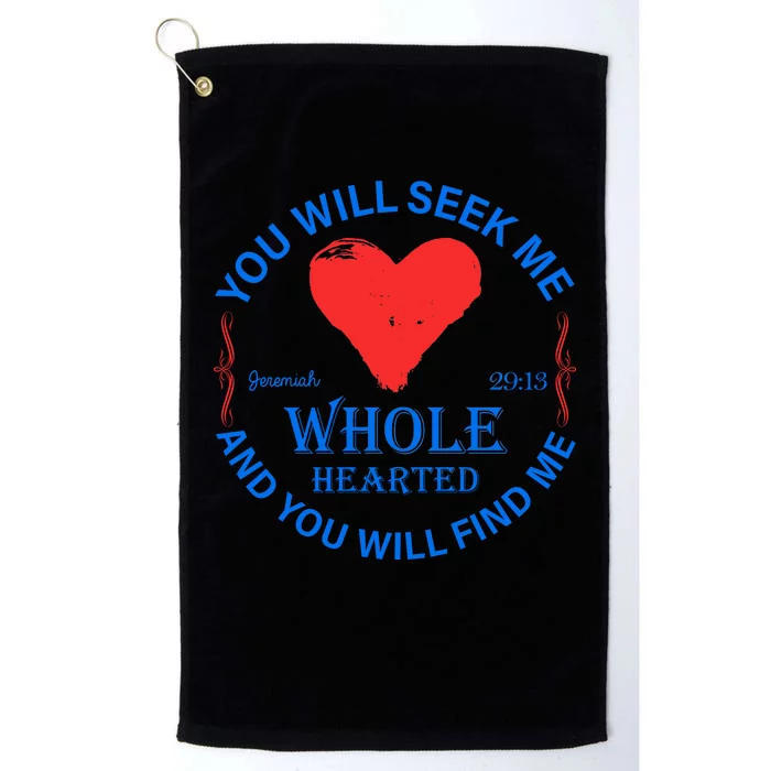 You Will Seek Me Gospel Verse Platinum Collection Golf Towel