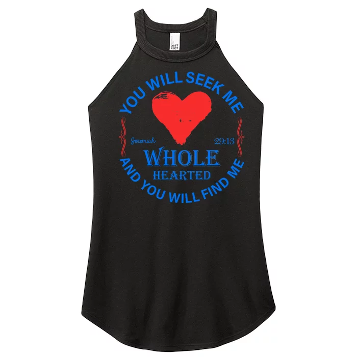 You Will Seek Me Gospel Verse Women’s Perfect Tri Rocker Tank