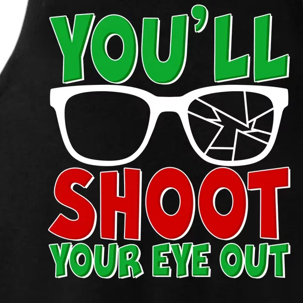 You'll Shoot Your Eye Out Christmas Ladies Tri-Blend Wicking Tank