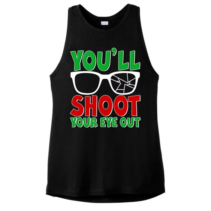 You'll Shoot Your Eye Out Christmas Ladies Tri-Blend Wicking Tank