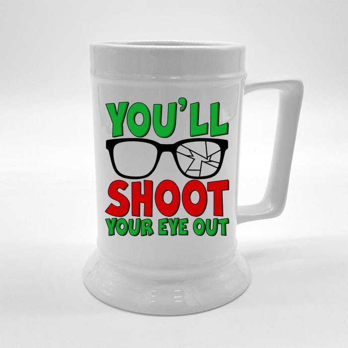 You'll Shoot Your Eye Out Christmas Front & Back Beer Stein