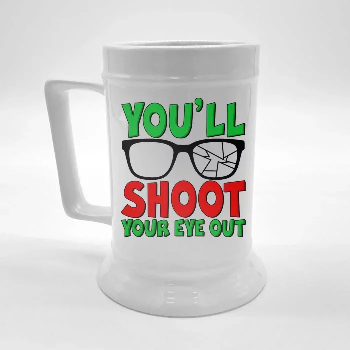 You'll Shoot Your Eye Out Christmas Front & Back Beer Stein