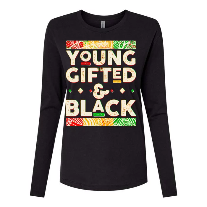 Young Gifted And Black African Colors Womens Cotton Relaxed Long Sleeve T-Shirt