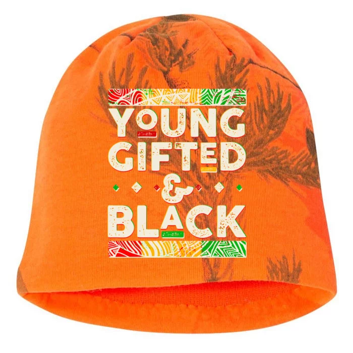 Young Gifted And Black African Colors Kati - Camo Knit Beanie