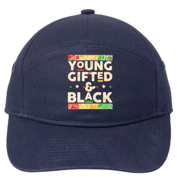 Young Gifted And Black African Colors 7-Panel Snapback Hat