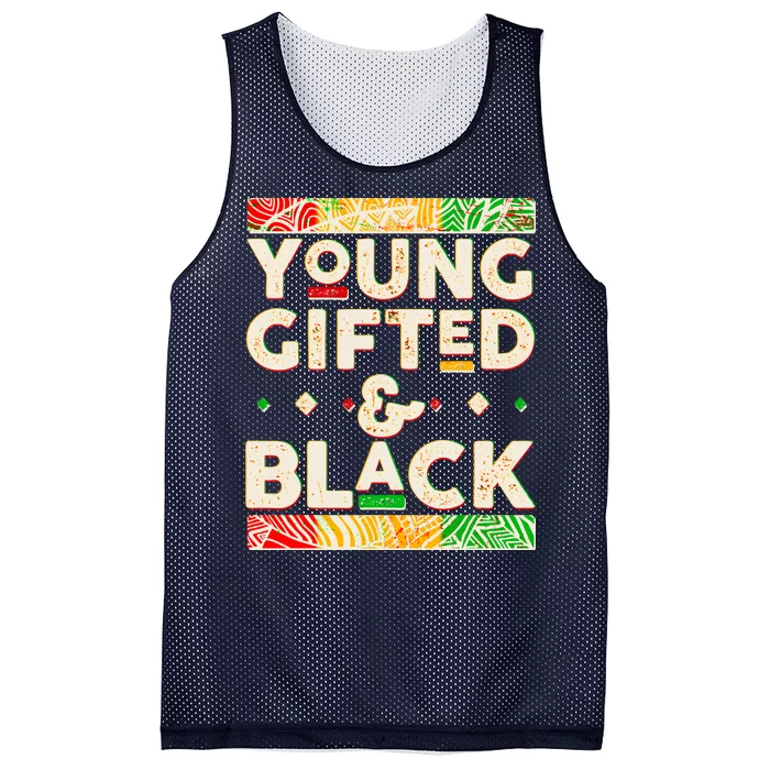 Young Gifted And Black African Colors Mesh Reversible Basketball Jersey Tank