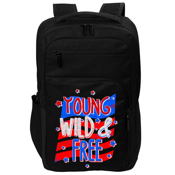 Young Wild & Free Red White & Blue Impact Tech Backpack