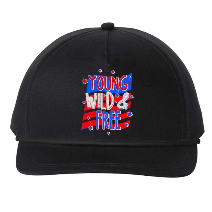 Young Wild & Free Red White & Blue Snapback Five-Panel Rope Hat