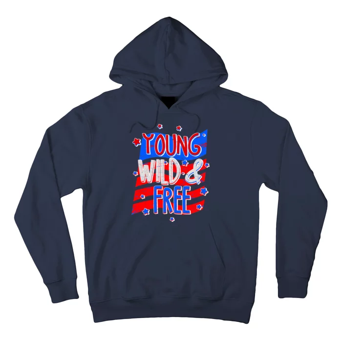 Young Wild & Free Red White & Blue Hoodie