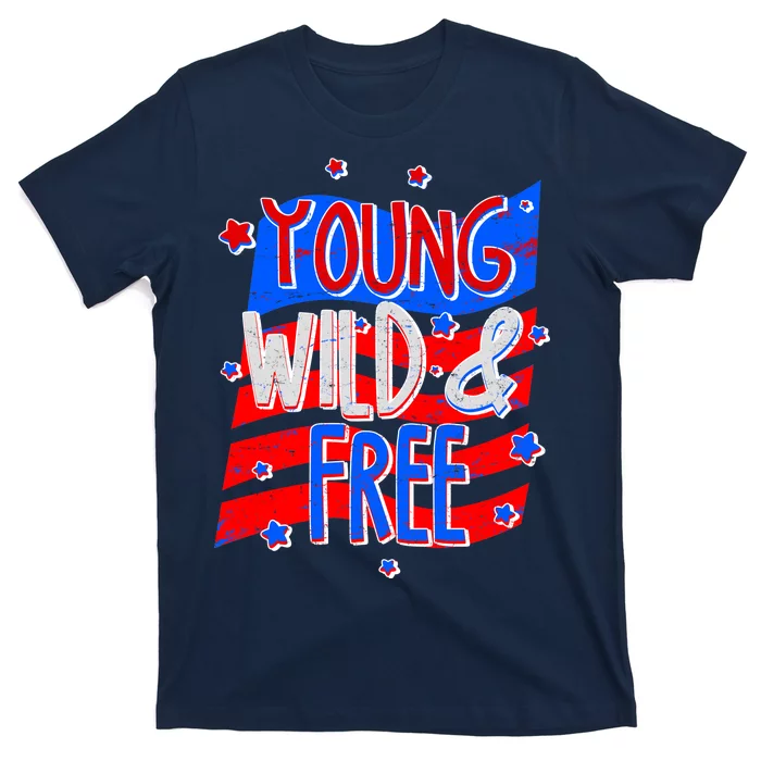 Young Wild & Free Red White & Blue T-Shirt