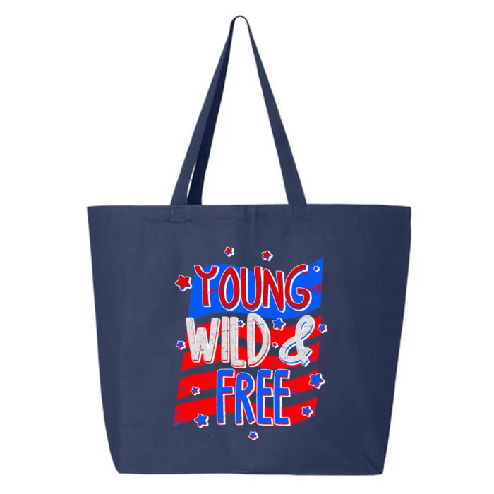 Young Wild & Free Red White & Blue 25L Jumbo Tote