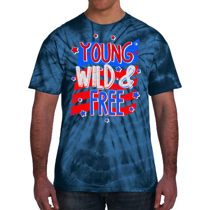 Young Wild & Free Red White & Blue Tie-Dye T-Shirt