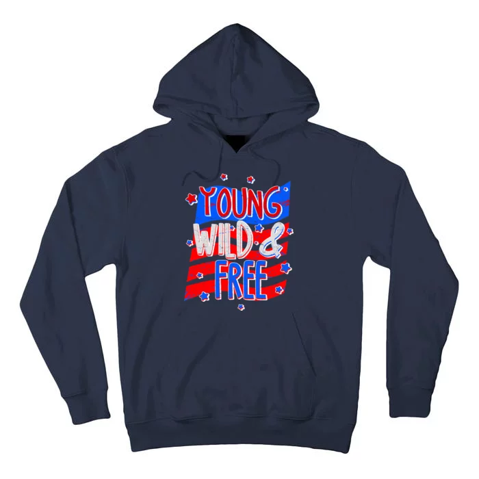 Young Wild & Free Red White & Blue Tall Hoodie