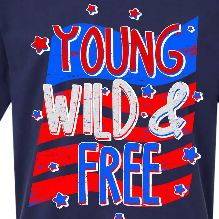 Young Wild & Free Red White & Blue Sueded Cloud Jersey T-Shirt