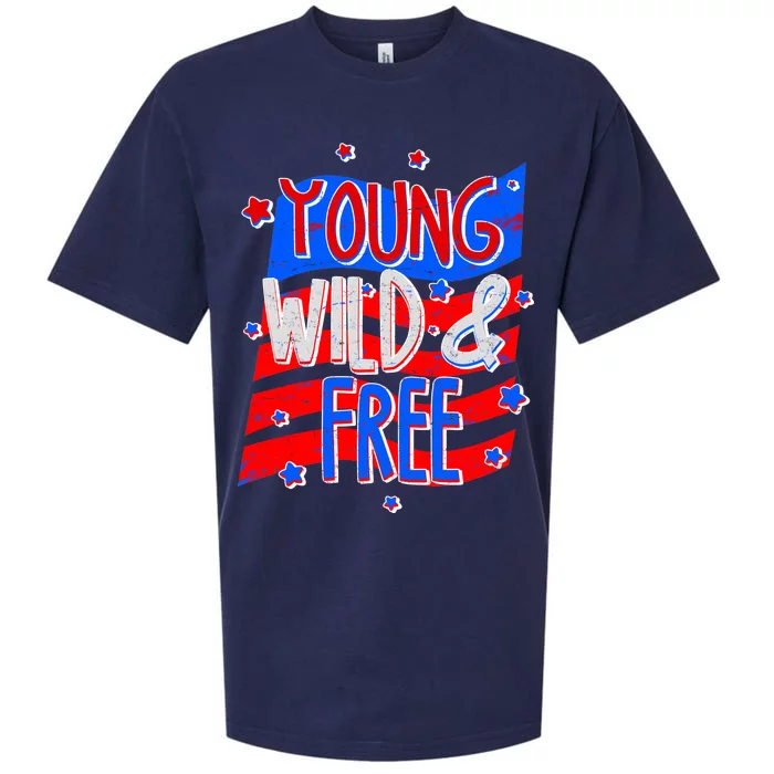 Young Wild & Free Red White & Blue Sueded Cloud Jersey T-Shirt