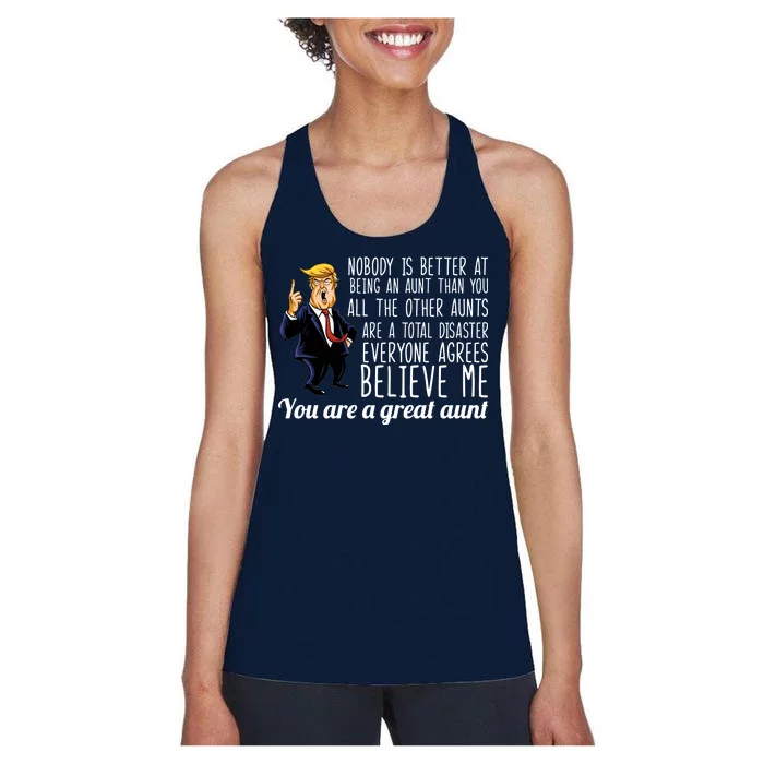 Your A Great Aunt Donald Trump Women's Racerback Tank