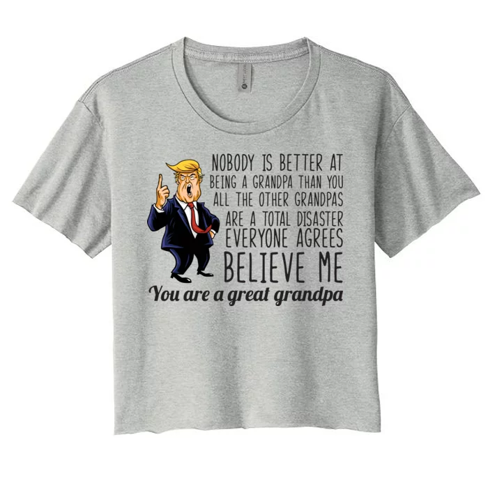 Your A Great Grandpa Donald Trump Women's Crop Top Tee