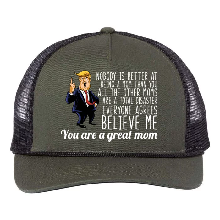 Your A Great Mom Donald Trump Retro Rope Trucker Hat Cap