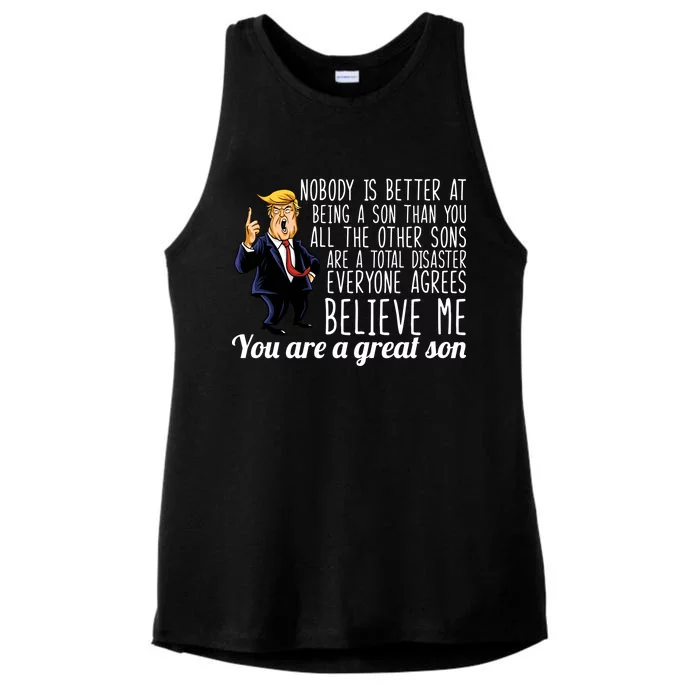 Your A Great Son Donald Trump Ladies Tri-Blend Wicking Tank