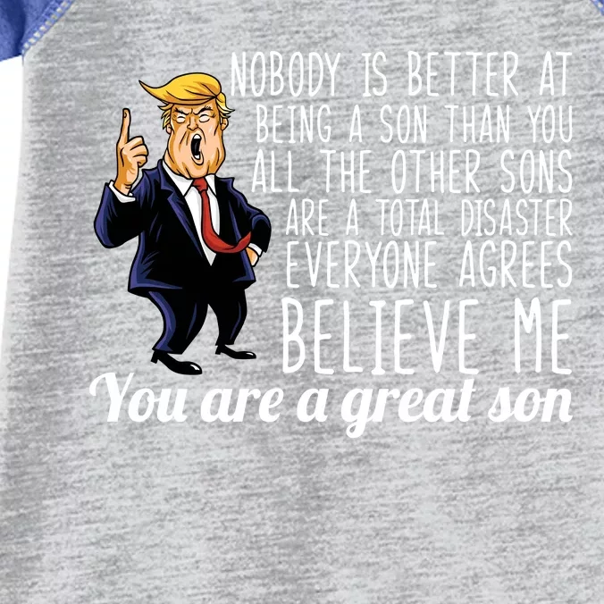 Your A Great Son Donald Trump Infant Baby Jersey Bodysuit