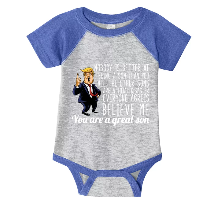 Your A Great Son Donald Trump Infant Baby Jersey Bodysuit