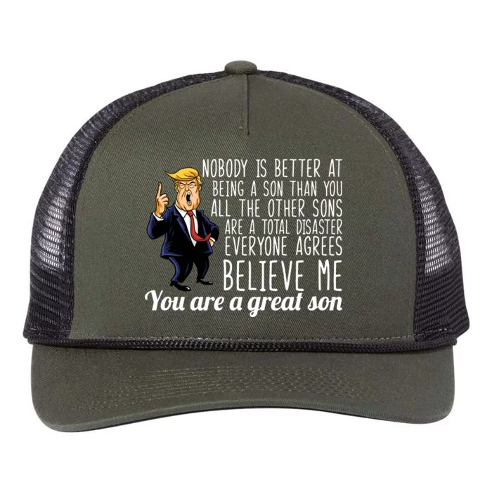 Your A Great Son Donald Trump Retro Rope Trucker Hat Cap