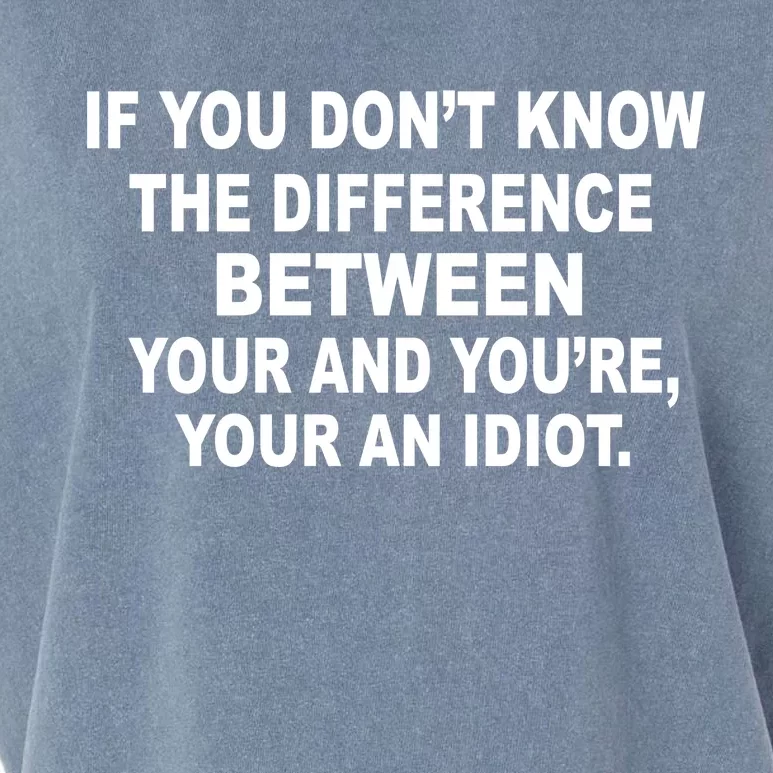 Your and You're Your an Idiot Garment-Dyed Women's Muscle Tee