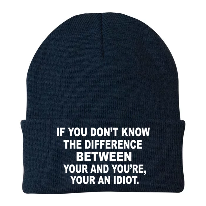 Your and You're Your an Idiot Knit Cap Winter Beanie