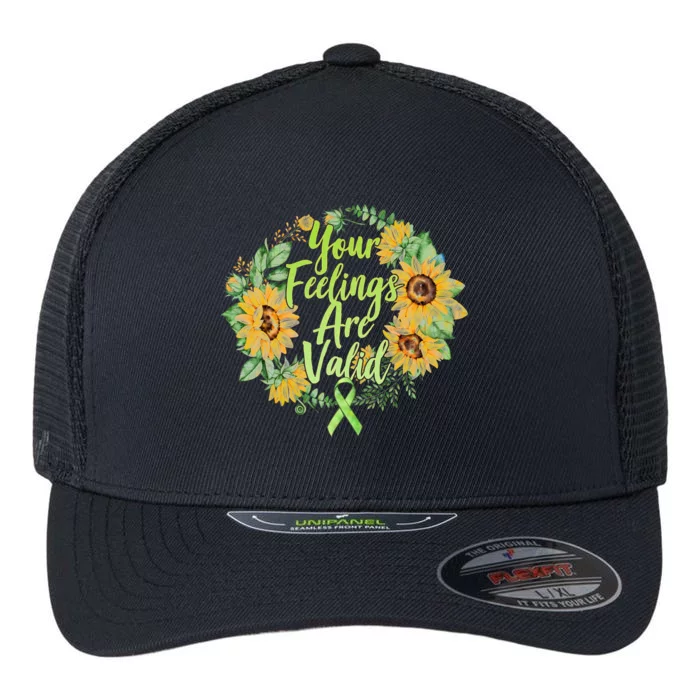 Your Feelings Are Valid Mental Health Awareness Flexfit Unipanel Trucker Cap