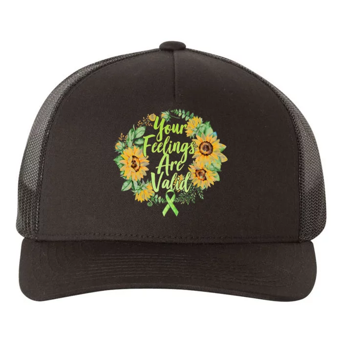 Your Feelings Are Valid Mental Health Awareness Yupoong Adult 5-Panel Trucker Hat