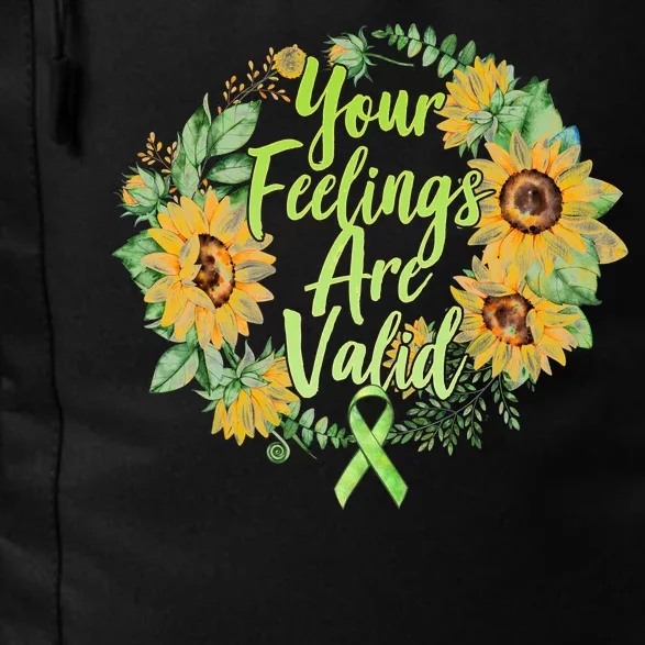 Your Feelings Are Valid Mental Health Awareness Daily Commute Backpack