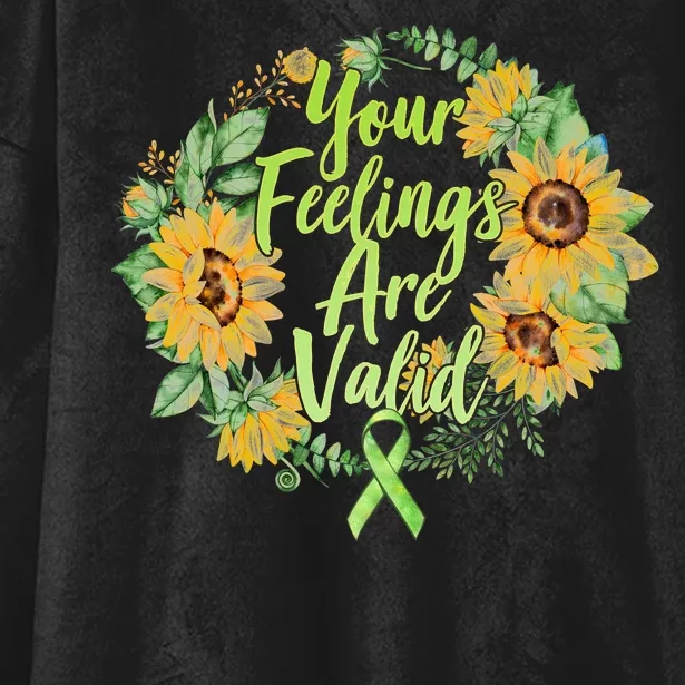 Your Feelings Are Valid Mental Health Awareness Hooded Wearable Blanket