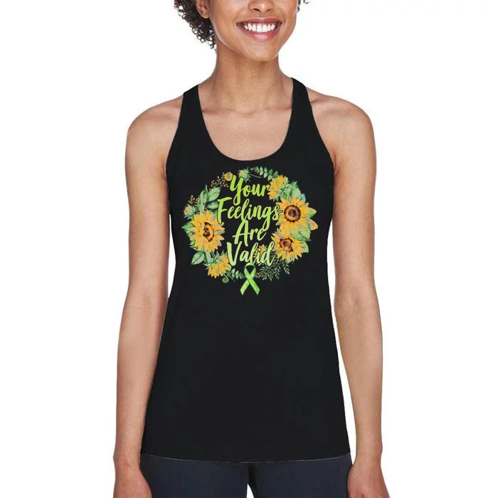 Your Feelings Are Valid Mental Health Awareness Women's Racerback Tank