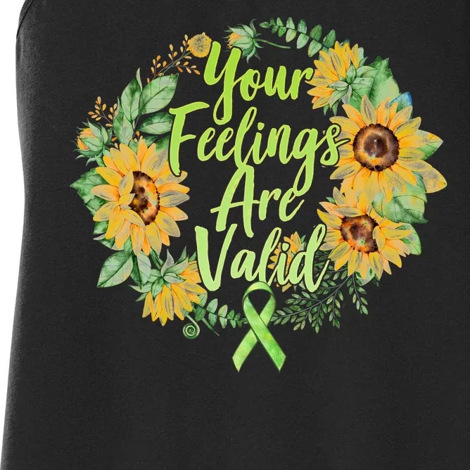 Your Feelings Are Valid Mental Health Awareness Women's Racerback Tank