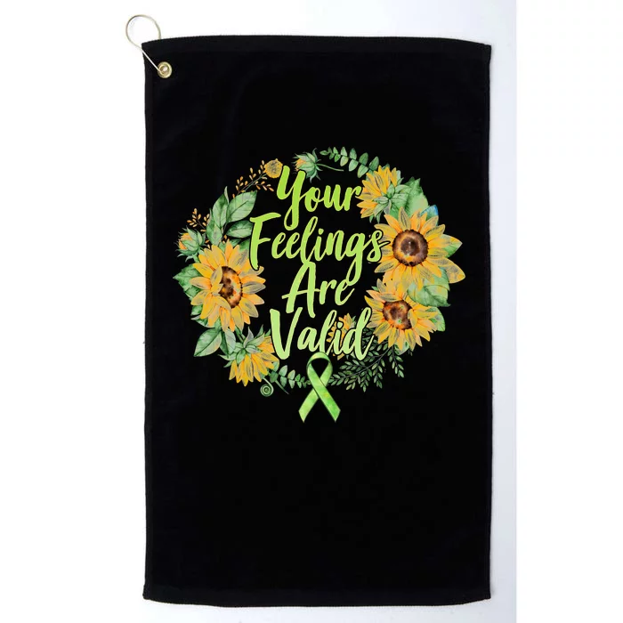 Your Feelings Are Valid Mental Health Awareness Platinum Collection Golf Towel