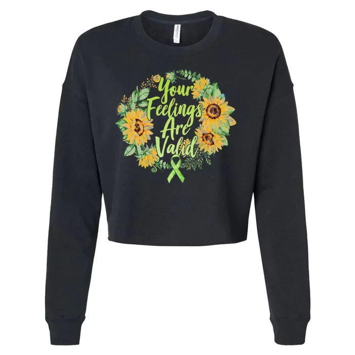 Your Feelings Are Valid Mental Health Awareness Cropped Pullover Crew